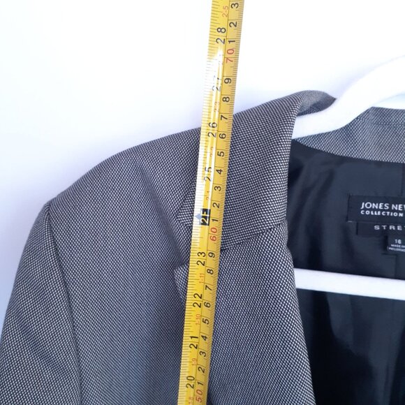 Jones New York Stretch Women's Gray Blazer Jacket With Button Closure‎ Siz… - Picture 11 of 16